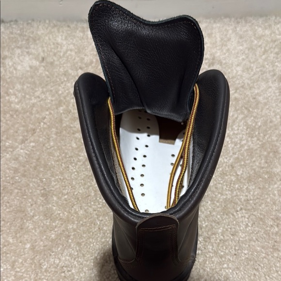 Brown Leather Hiking Boots with Yellow Laces- Mountain light II goretex - Picture 3 of 6